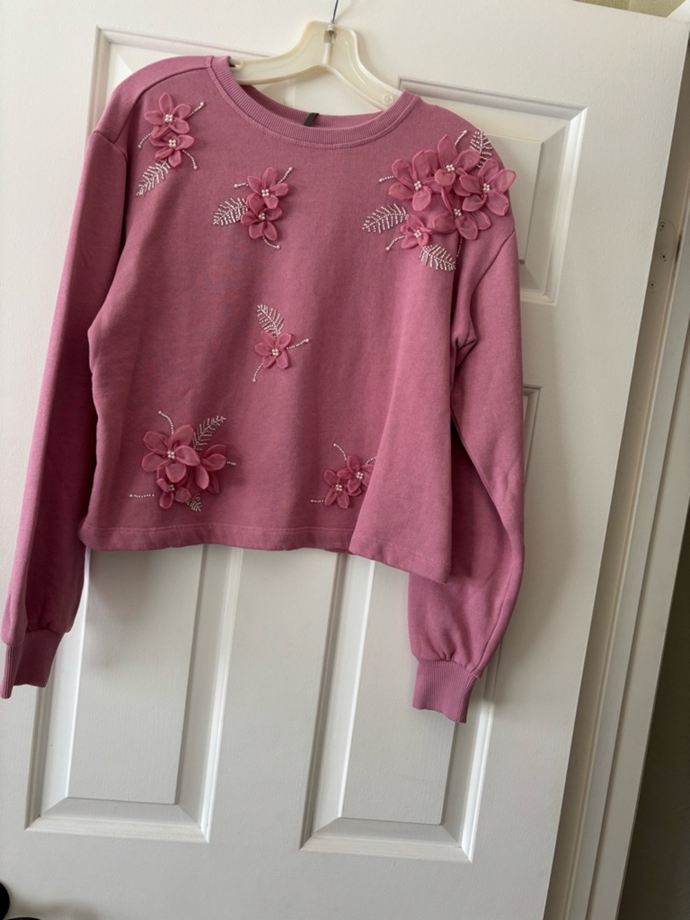 Anthropologie crew neck embellished sweatshirt - Picture 5 of 11